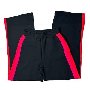 Zara TRF Collection Woman's Small Color Block‎ Side Strip Pants Black Zip Ankle